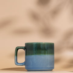 Glazed Ceramic Cup- Blue/Green